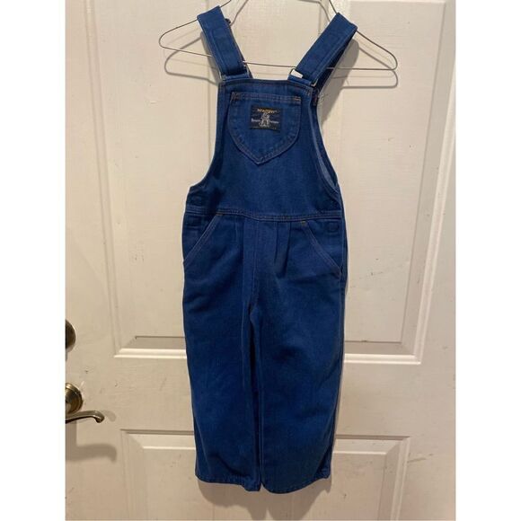 Vintage Wrangler Kids 4T denim overalls Quality Integrity Made in USA - Picture 5 of 11